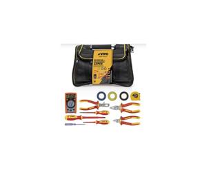 VITO - Sacoche professionnelle électricien 12 Outils Poignée acier renforcée Nylon haute Qualité Sac bandoulière