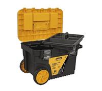 VITO Valise à outils VIMT25A - Poignée amovible et extensible - Plateau à outils amovible - Couvercle avec 1 compartiment de rangement - Fermetures métalliques très résistantes