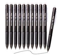VITOLER Lot de 10 stylos à encre gel rétractables et effaçables à pointe fine 0,7 mm, encre noire pour compléter les sudoku et les mots croisés