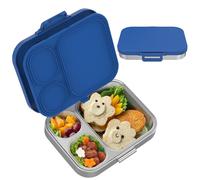VITONIS Boîte à goûter en acier inoxydable pour enfants,Metal Bento Lunch Box Kinder anti-fuite Boîte à goûter pour enfants avec 3 compartiments et anneau d'étanchéité, Robuste et portable