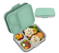 VITONIS Boîte à goûter en acier inoxydable pour enfants,Metal Bento Lunch Box Kinder anti-fuite Boîte à goûter pour enfants avec 3 compartiments et anneau d'étanchéité, Robuste et portable
