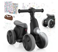 VITONIS Draisienne Électrique pour Tout-Petits avec Machine à Bulles pour Garçons et Filles De 1 an, Draisienne 4-en-1 pour Enfants avec Musique et Lumières LED, Jouet Cadeau pour 12-48 Mois, Noir