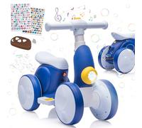 VITONIS Draisienne Électrique pour Tout-Petits avec Machine à Bulles pour Garçons et Filles De 1 an, Draisienne 4-en-1 pour Enfants avec Musique et Lumières LED, Jouet Cadeau pour 12-50 Mois, Bleu