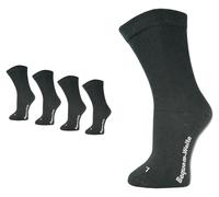 Vitopia Lot de 4 paires de chaussettes de santé à tige courte - Tige large - Doux pour les veines - Sans pression, Noir , 47-50 Große Größen Kurz