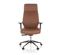 hjh OFFICE Fauteuil de Direction Professionnel VITORO ECO Fauteuil pivotant en Similicuir avec Dossier Ergonomique, Marron, 729454