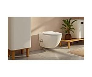 Vitra Aquacare Sento wall washdown WC set 7748B003-6205 avec fonction bidet, robinetterie thermostatique (droite), blanc haute brillance
