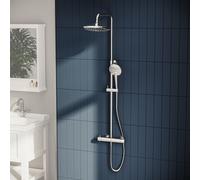 VitrA AquaHeat Bliss 240 2F colonne de douche chromé avec mitigeur thermostatique et pomme de tête pluie ronde