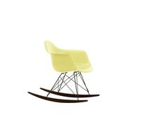 Vitra Chaise à bascule RAR Eames Plastic - citron RE - blanc - Patins Érable foncé