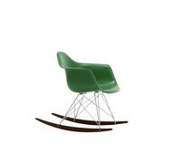 Vitra Chaise à bascule RAR Eames Plastic - émeraude RE - chromé - Patins Érable foncé