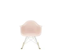 Vitra Chaise à bascule RAR Eames Plastic - rose doux RE - blanc - Patins Érable jaune