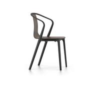 Vitra Chaise Belleville avec accoudoirs - chêne foncé