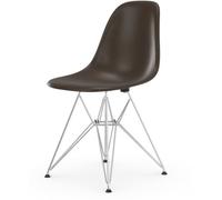 Vitra Chaise Eames en fibre de verre DSR - Elephant Hide Grey - chrome brillant