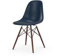 Vitra Chaise Eames en fibre de verre DSW - érable foncé - Navy Blue