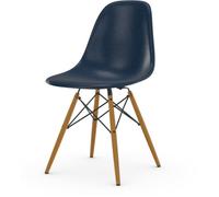 Vitra Chaise Eames en fibre de verre DSW - Frêne couleur miel - Navy Blue