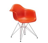 Vitra Chaise Eames Plastic Armchair DAR RE rouge, Designer Charles & Ray Eames, 63x83x59 cm