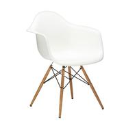 Vitra Chaise Eames Plastic Armchair DAW blanc, Designer Charles & Ray Eames, 63x83x59 cm