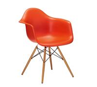 Vitra Chaise Eames Plastic Armchair DAW rouge, Designer Charles & Ray Eames, 63x83x59 cm