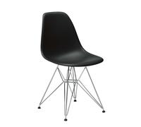 Vitra Chaise Eames Plastic Side Chair DSR RE argent, Designer Charles & Ray Eames, 46.5x83x55 cm