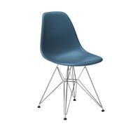 Vitra Chaise Eames Plastic Side Chair DSR RE bleu, Designer Charles & Ray Eames, 46.5x83x55 cm