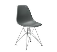 Vitra Chaise Eames Plastic Side Chair DSR RE gris, Designer Charles & Ray Eames, 46.5x83x55 cm