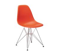 Vitra Chaise Eames Plastic Side Chair DSR RE rouge, Designer Charles & Ray Eames, 46.5x83x55 cm