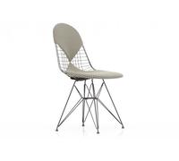 Vitra Chaise métallique DKR-2 - patin pour sols durs - Checker - noir