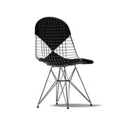 Vitra Chaise métallique DKR-2 - patin pour sols durs - Hopsak - noir - chromé