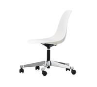 Vitra Chaise pivotante Eames Plastic Side Chair PSCC blanc, Designer Charles & Ray Eames, 46.5x76-88.5x55 cm