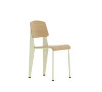 Vitra Chaise Standard - Prouvé Blanc Colombe (écru) - chêne clair