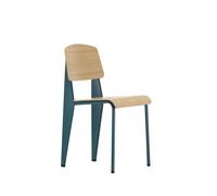 Vitra Chaise Standard - Prouvé Bleu Dynastie - chêne clair
