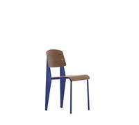 Vitra Chaise Standard - Prouvé Bleu Marcoule - noyer - pigment noir