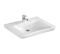 Vitra Conforma lavabo 5291B003-0041 65x56cm, blanc , sans trop-plein/trou pour robinetterie au milieu