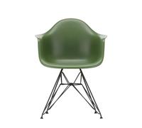 Chaise avec accoudoirs Eames Plastic DAR RE noir basic dark powder coated eiffel tower base/ felt gliders black