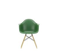 Vitra DAW Eames Plastic Armchair - émeraude RE - Frêne couleur miel