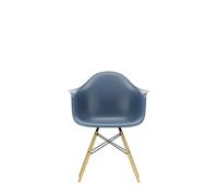 Vitra DAW Eames Plastic Armchair - Frêne couleur miel - bleu marin RE