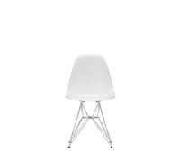 Vitra DSR Eames Plastic Side Chair - chromé - coton blanc RE