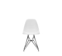 Vitra DSR Eames Plastic Side Chair - coton blanc RE - noir basique enduit de poudre