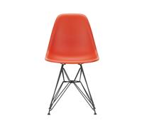 Vitra DSR Eames Plastic Side Chair - noir basique enduit de poudre - poppy red RE
