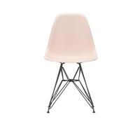 Vitra DSR Eames Plastic Side Chair - Patins en feutre pour sols durs noirs - noir basique enduit de poudre - rose doux RE