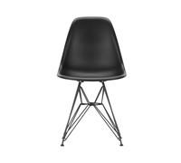 Vitra DSR Eames Plastic Side Chair - Patins en feutre pour sols durs noirs - noir basique enduit de poudre - noir foncé RE