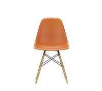 Vitra DSW Eames Plastic Side Chair - orange rouille RE - Frêne couleur miel