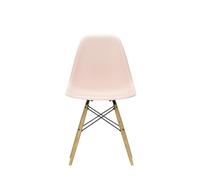 Vitra DSW Eames Plastic Side Chair - rose doux RE - Frêne couleur miel