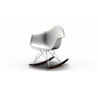 Vitra Eames Plastic Arm Rocking Chair RAR fauteuil à bascule érable foncé-chrome-blanc - VITRA 44036500 95 01 04
