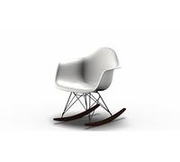 Vitra Eames Plastic Arm Rocking Chair RAR fauteuil à bascule érable foncé-noir-blanc - 4055737198458