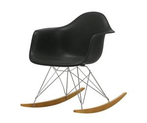 Vitra Eames Plastic RAR Fauteuil Noir Profond/Érable Doré