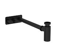Vitra ensemble de siphon design pluriel A4515636 noir mat, avec vannes d'angle à gauche