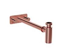 Vitra Plural design siphon set A4515926 cuivre, avec vannes d'angle à gauche et à droite