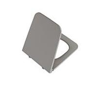 Vitra Equal WC-Sitz 119-076R009 39,4x47,3cm, Scharniere Edelstahl, steingrau matt, mit Absenkautomatik