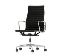 Vitra Fauteuil de bureau pivotant Alu-Chair noir, Designer Charles & Ray Eames, 58.5x101-113x58-72 cm