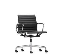 Vitra Fauteuil de bureau pivotant Alu-Chair noir, Designer Charles & Ray Eames, 58x83-95x56-65 cm